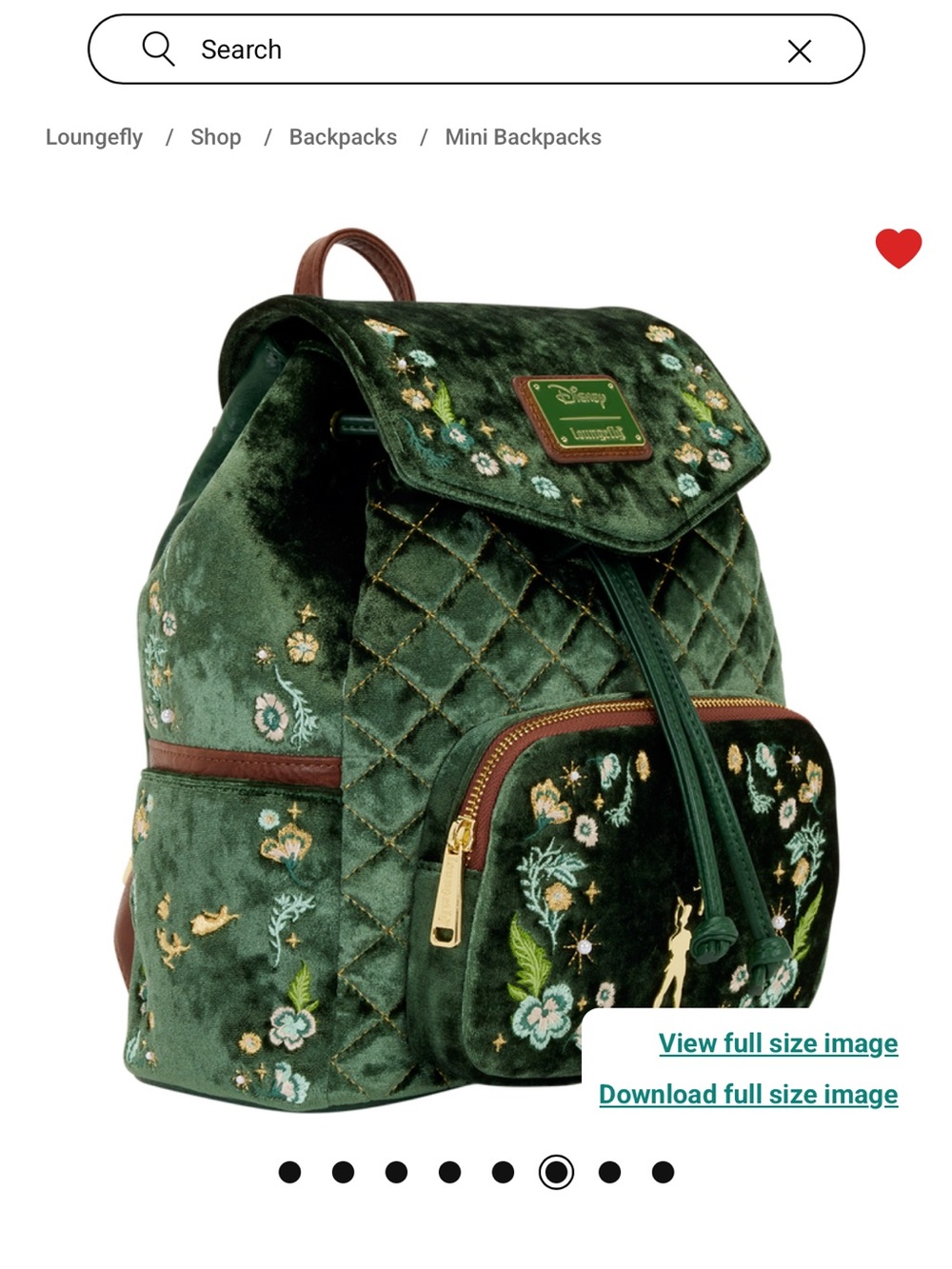 Loungefly Peter Pan Exclusive Quilted
Texture Mini Backpack, Crossbody, & Wallet - Picture 4 of 16